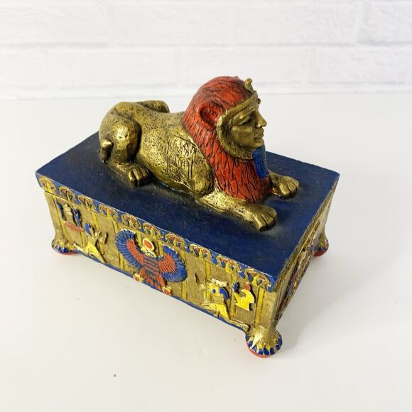 Vintage Vandor The Egyptian Collection Sphinx Trinket Box & Lid 1997 - Picture 4 of 9